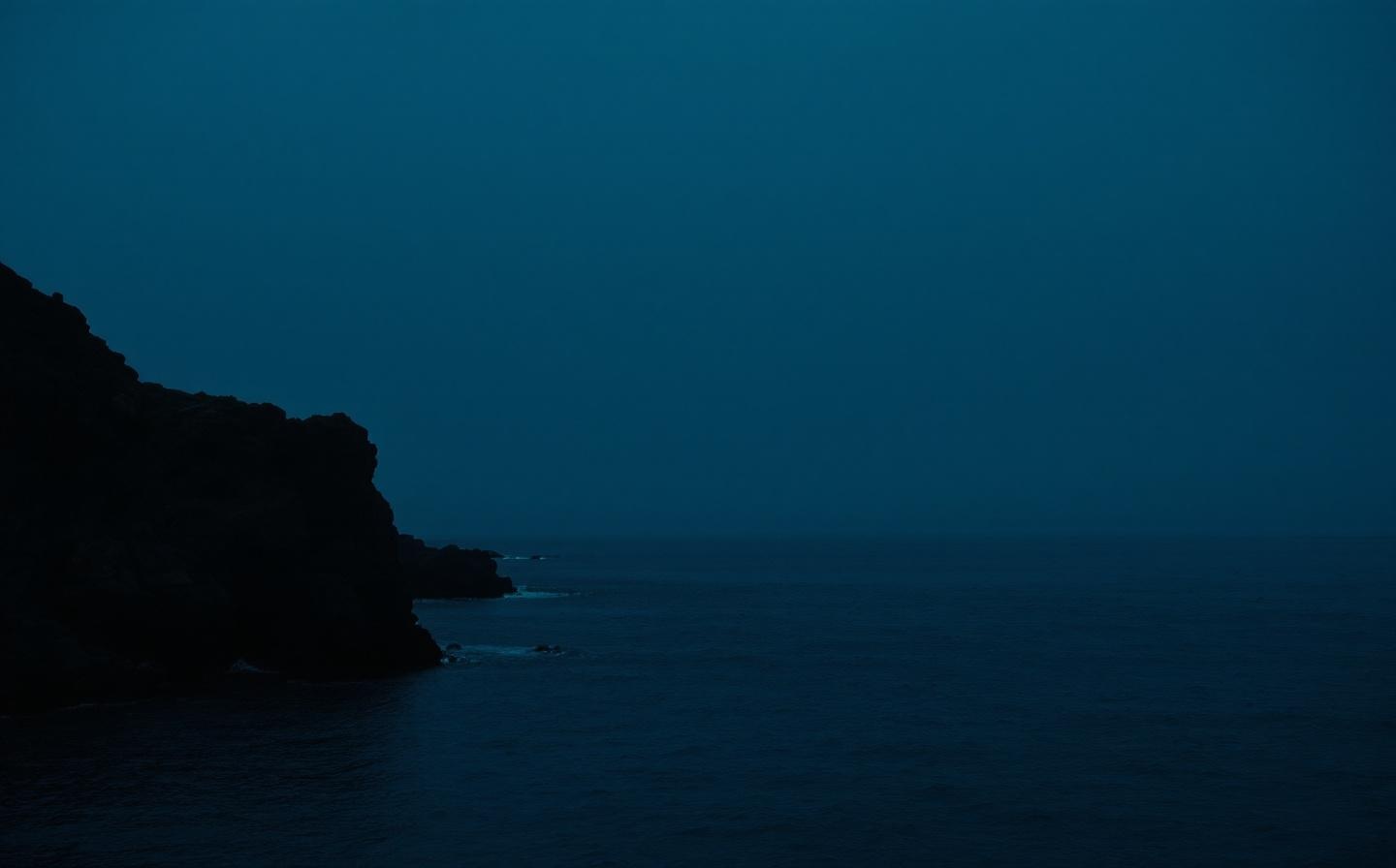 Abstract coastal atmosphere, dark navy